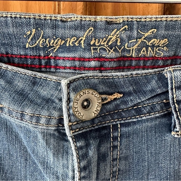 Foxy Jeans Blue Medium Wash Skinny Jeans - Size 27 - Picture 2 of 16